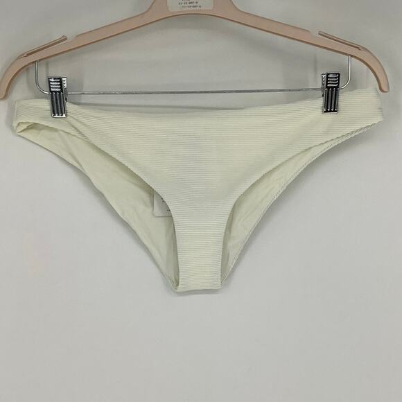 prAna Size Large Horchata Gemma Swim Bikini Bottom Ottoman Ribbed Swimwear Q5-1 - Picture 2 of 9